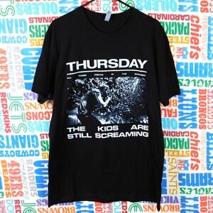 Thursday Band The Kids Are Still Screaming Tour T Shirt Size L Black Punk Emo
